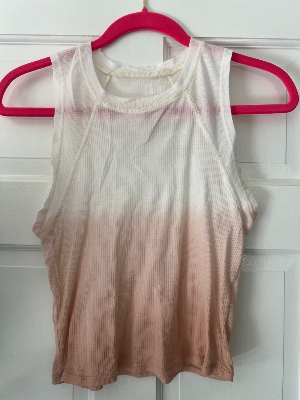 Forever 21 Peach Ombre Ribbed Tank Top